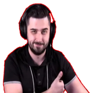 👍 man, headphones, thumbs up, portrait, sticker, person telegram sticker