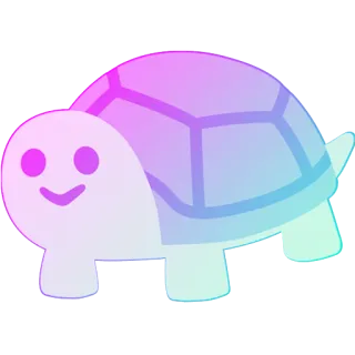 🌈 tartaruga, animale, sfumatura, carino, kawaii telegram sticker