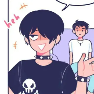 🔗 heh cartoon, emo, goth, skull, youth, teen, punk telegram sticker