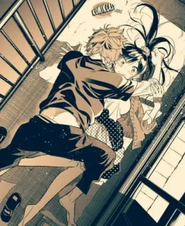😳 KOMIK CLASS couple, anime, manga, relationship, art, illustration telegram sticker