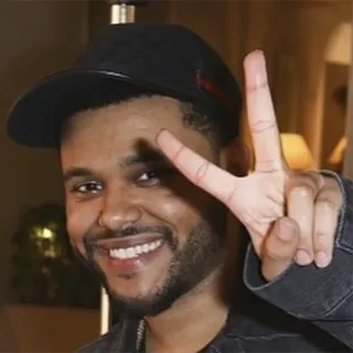 ✌️ The Weeknd singer, celebrity, peace sign, music telegram sticker