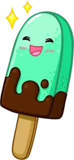 ✨ popsicle, ice cream, cartoon, dessert, sweet, food telegram sticker