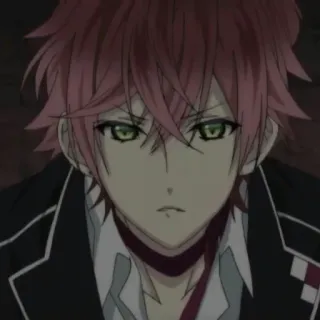 🍷 Ayato Sakamaki Diabolik Lovers anime, vampire, red hair, green eyes, bishonen, character telegram sticker