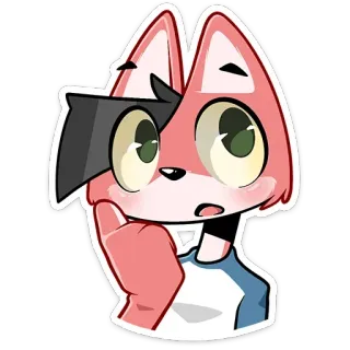 😐 stiker, kartun, karakter, rubah, gestur ofensif, jari tengah telegram sticker