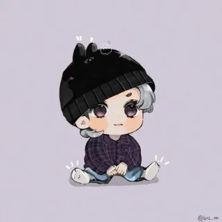 🌟 @bts._.tm kpop, bts, 미술, 팬아트, 귀여운, 스티커, 디지털 아트 telegram sticker
