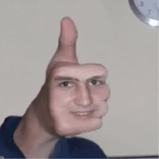 👍 Thích, Meme, Mặt, Vui, Like telegram sticker