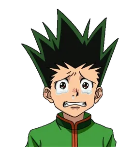 🟢 Gon Freecss Hunter x Hunter アニメ, 漫画, キャラクター, ゴン＝フリークス, HUNTER×HUNTER, 泣く telegram sticker