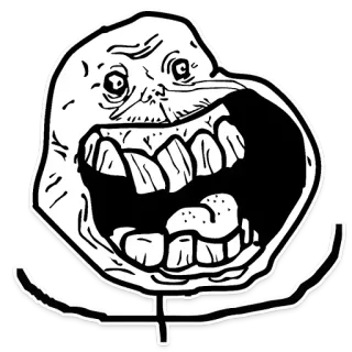 😆 Mème, Trollface, Mème Internet, Drôle whatsapp sticker