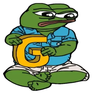 🐸 Pepe the Frog pepe, 青蛙, 表情包, 字母G telegram sticker