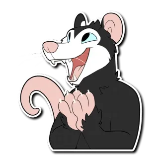 Karter Blackpaw (opossum) whatsapp stickers
