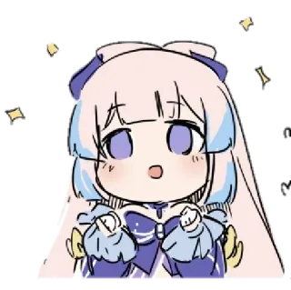 😄 Ayaka Genshin Impact anime, kawaii, süß, chibi, ayaka, genshin impact, charakter, videospiel telegram sticker