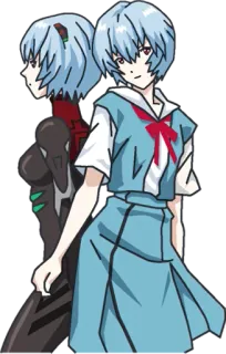😶 Rei Ayanami Neon Genesis Evangelion Anime, Robot, Écolière, Manga, Eva, Evangelion telegram sticker