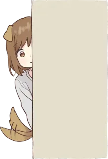 👀 perro, anime, chica, kawaii, lindo, pegatina telegram sticker