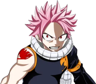 😡 Natsu Dragneel Fairy Tail アニメ, マンガ, 魔法使い, 炎, フェアリーテイル, ナツ whatsapp sticker