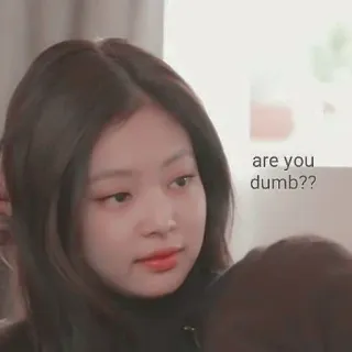 🌷 are you dumb?? Meme, Pytanie, Twarz, Wyraz, Sarkastyczny, Obraza whatsapp sticker