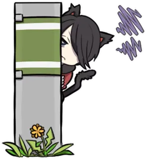 💢 Katze, Anime, Cartoon, Figur, Illustration telegram sticker