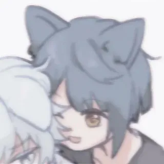 📎 Anime, Orecchie da gatto, Carino, Cartone animato, Schizzo, Disegno whatsapp sticker
