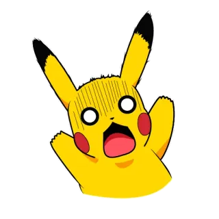 😱 Pikachu pikachu, pokemon, anime, cartoon, shocked, surprise, middle finger whatsapp sticker