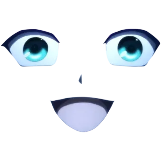 👀 olhos, anime, rosto, expressão, desenho animado telegram sticker