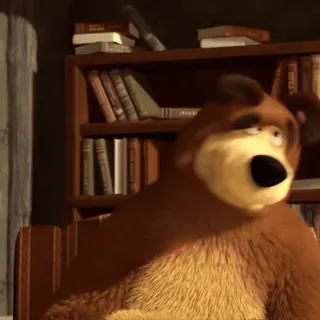 🧸 Bear Masha and the Bear cartoon, bear, animal, forest telegram sticker