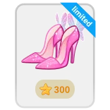 🎁 limited buty, różowy, brokat, szpilki, moda, dodatek whatsapp sticker