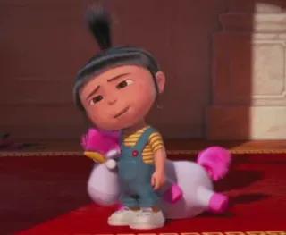🧐 Agnes Despicable Me agnes, despicable me, cartoon, girl, unicorn telegram sticker
