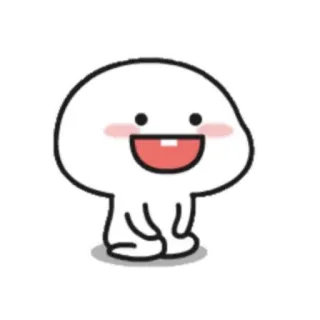 😄 fofo, desenho animado, mancha, simples, kawaii, personagem telegram sticker
