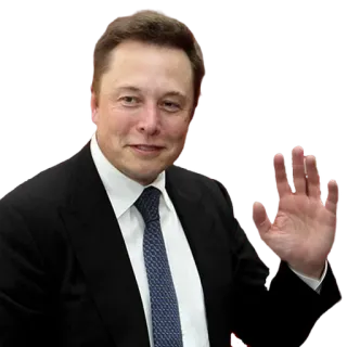 👋 Elon Musk elon musk, empresário, empreendedor, tecnologia, pessoa, acenando telegram sticker