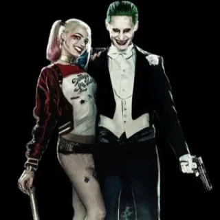 😍 Harley Quinn Suicide Squad harley quinn, joker, suicide squad, villains, dc comics telegram sticker