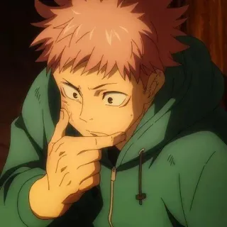 ➿ Animé, Personnage, Réflexion, Sweat à capuche telegram sticker