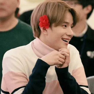 🍧 lächelnd, Blume, Porträt, Person, K-Pop whatsapp sticker