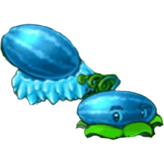 🍉 plants vs zombies, watermelon, ice, video game, cartoon, sticker whatsapp sticker