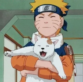 🔸 Naruto Uzumaki Naruto animé, chat, joyeux, personnage telegram sticker