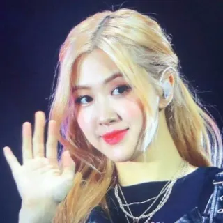 🌸 donna, bionda, salutando, ritratto, kpop, cantante whatsapp sticker