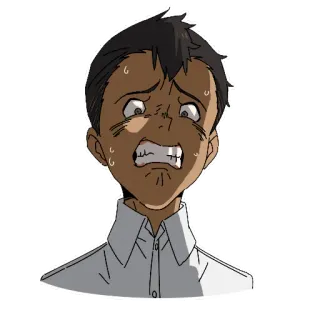 😭 animé, effrayé, choqué, inquiet, expression telegram sticker