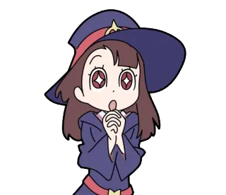 😍 Atsuko Kagari Little Witch Academia Anime, Bruja, Dibujos animados, Magia, Lindo, Kawaii telegram sticker