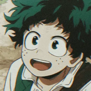 😀 Izuku Midoriya My Hero Academia Anime, Manga, My Hero Academia, Izuku Midoriya, süß, lächeln telegram sticker