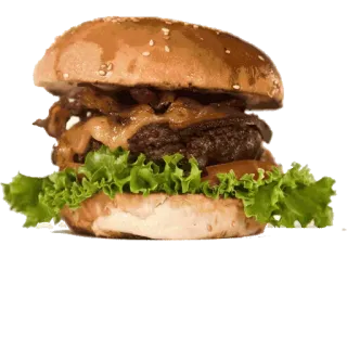 🍔 burger, food, sandwich, lettuce, meat, cheese, sesame bun, lunch telegram sticker
