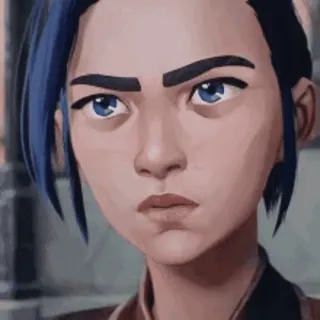 🤨 Vi Arcane 奥术, 蔚, 英雄联盟, 卡通, 动画, 角色 telegram sticker