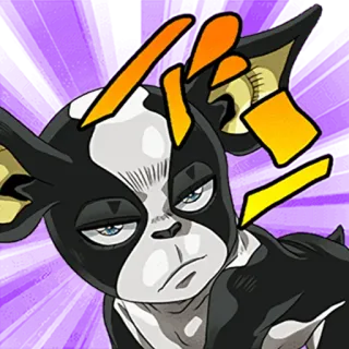 😾 Iggy JoJo's Bizarre Adventure chien, anime, manga, jojo's bizarre adventure, iggy, expression, fatigué whatsapp sticker