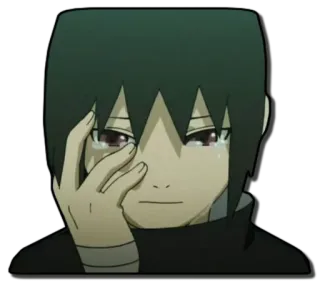 🎧 Sasuke Uchiha Naruto Anime, Naruto, Sasuke, Smutny, Płacz telegram sticker