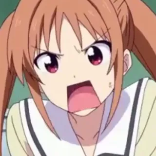 😠 Garota anime, Bravo, Desenho animado, Animação, Personagem telegram sticker