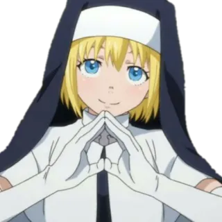 🙂 Iris Fire Force anime, fire force, iris, nun, cute telegram sticker