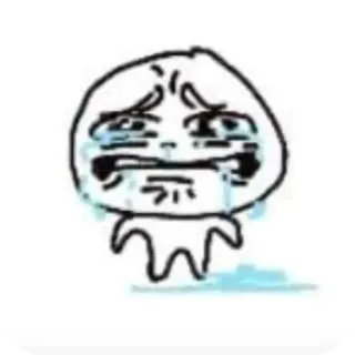 😭 mematic crying face whatsapp sticker