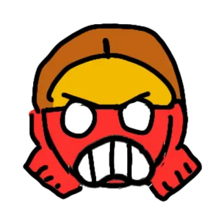 🔧 злой, красное лицо, мультик, рисунок, выражение, ярость telegram sticker