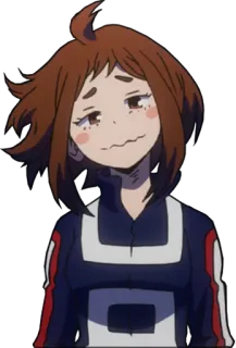 😍 Ochaco Uraraka My Hero Academia Anime, My Hero Academia, Ochaco Uraraka, Uraraka telegram sticker