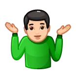 🤷‍♂️ shrug, question, unsure, emoji, green, gesture, unsure expression telegram sticker