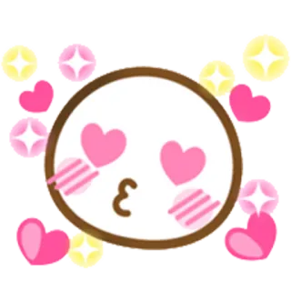 😍 coração, amor, beijo, emoticon, kawaii, fofo whatsapp sticker