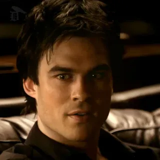 🍸 Damon Salvatore The Vampire Diaries vampier, tv serie, acteur, portret, Ian Somerhalder telegram sticker