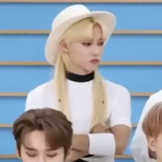😒 Felix kpop, piosenkarz, osoba, idol, gwiazda, kapelusz telegram sticker